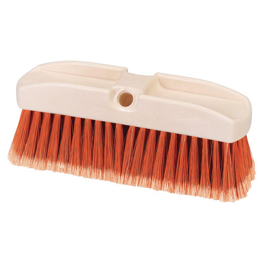 Carlisle 8 inch Orange Polystyrene Window Scrub Brush (Case of 12) by Carlisle
