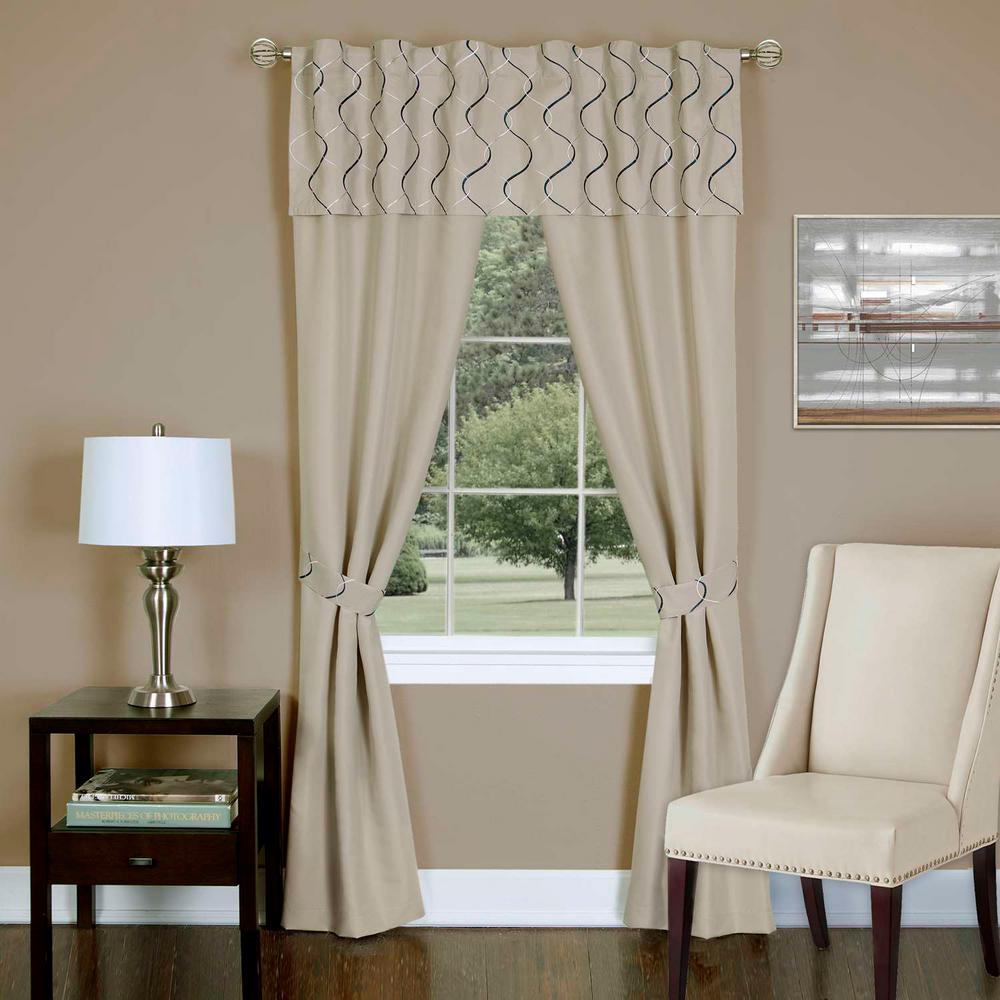 Achim Sheer Trellis Tan Window Curtain Set 55 In W X 84 L Achim Sheer Trellis Tan Window Curtain Set 55 In W X 84