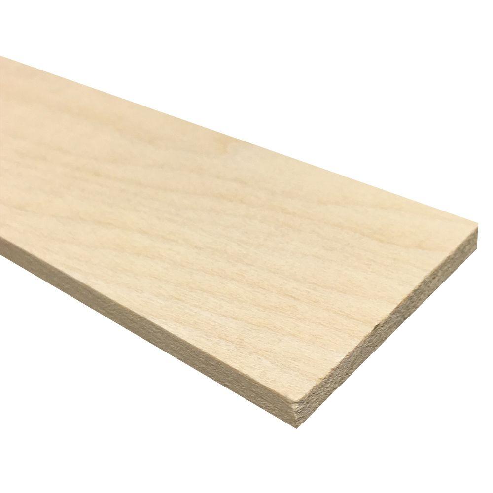 1/4 in. x 3 in. x 3 ft. Hobby Boards Kiln Dried S4S Poplar Board (40