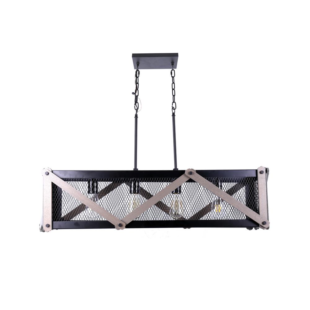 Beldi Wood 4 Lights Metal And Pendant Beldi Wood 4 Lights Metal And Pendant