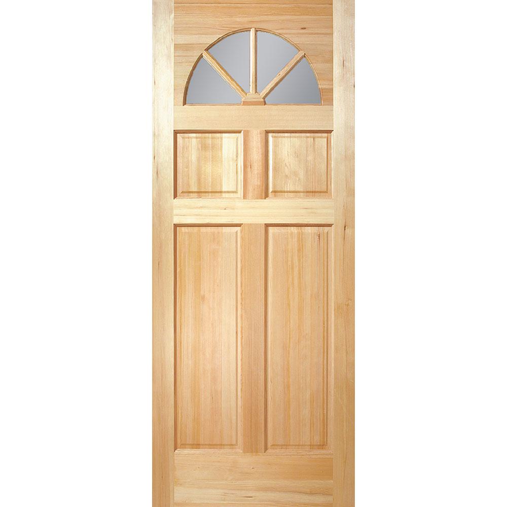 Minimalist 15 Light Exterior Wood Door with Simple Decor