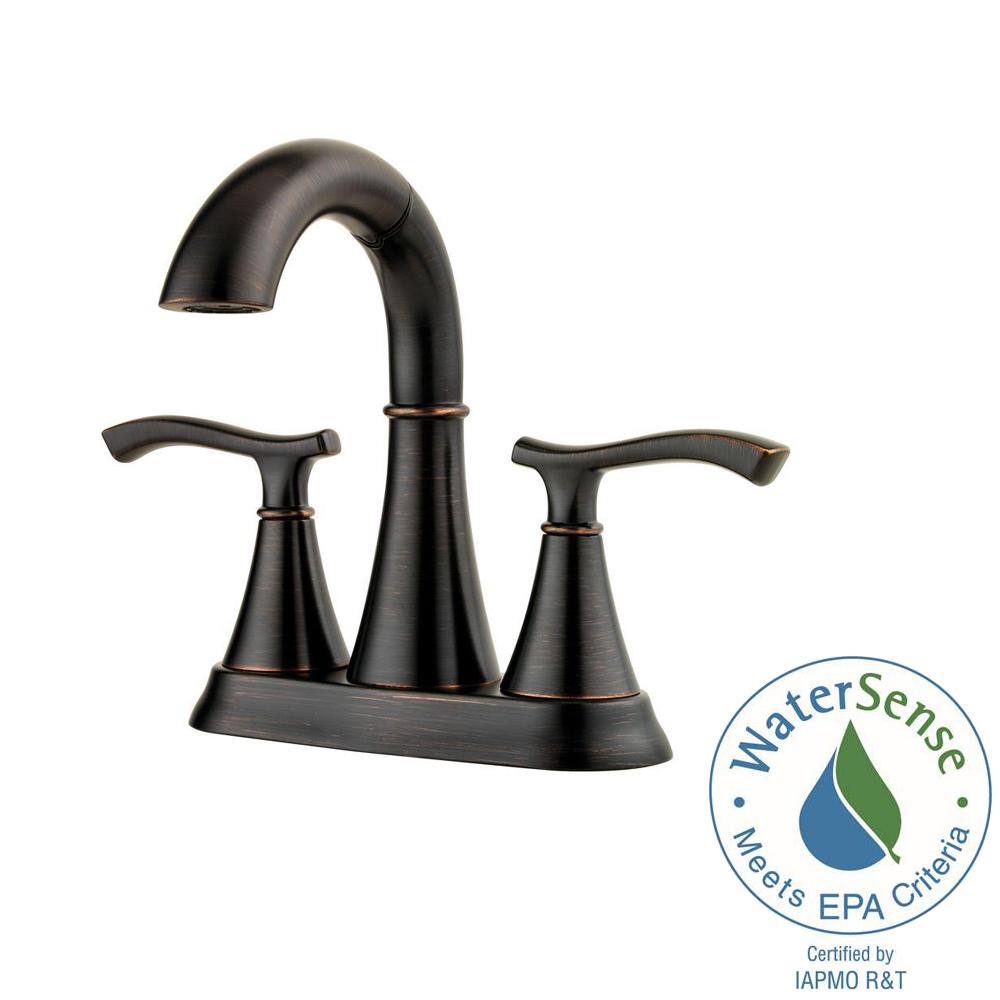 Pfister Ideal 4 In Centerset 2 Handle Bathroom Faucet In Tuscan