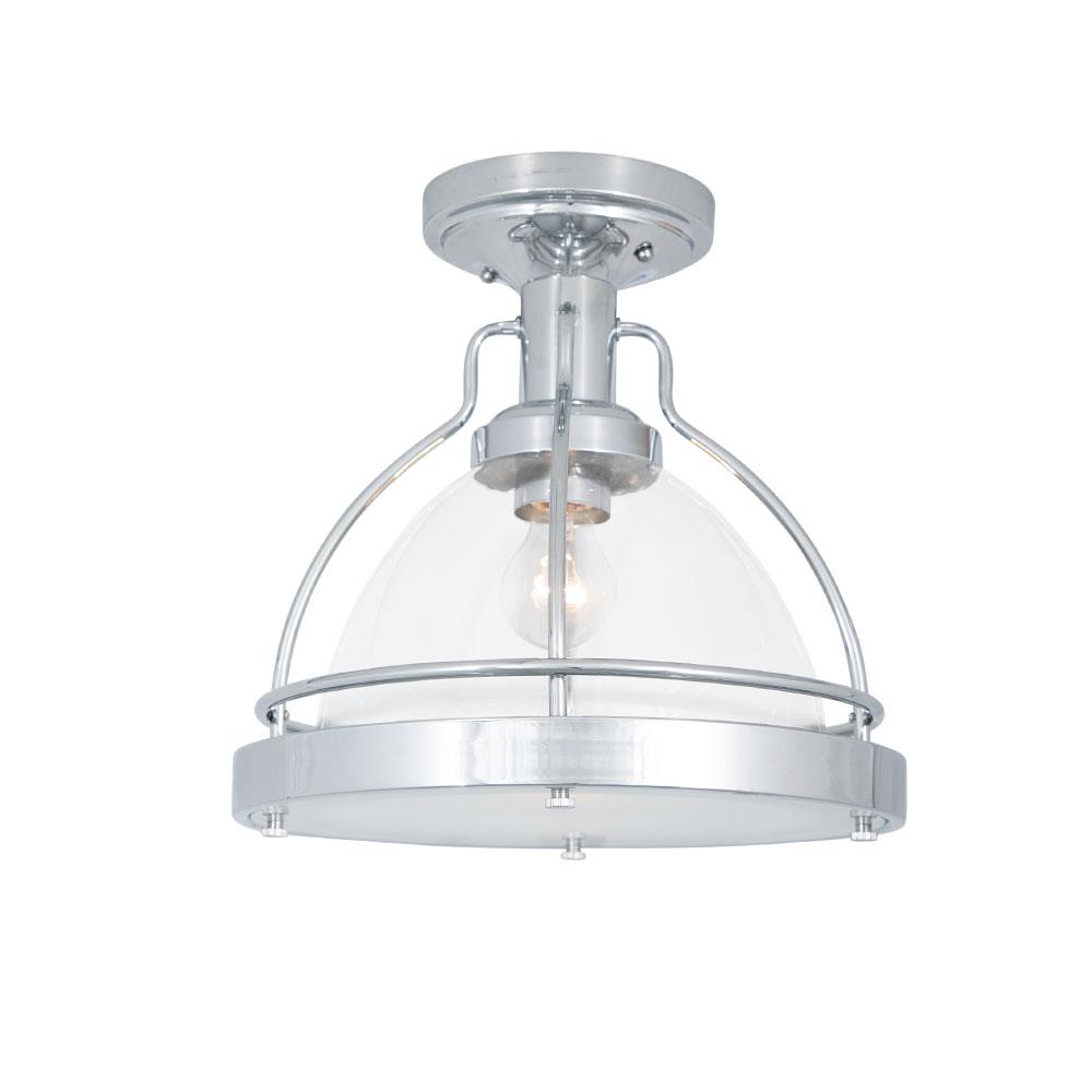 Cordelia Lighting Round 13 In 1 Light Chrome Semi Flush Mount Light Chrome Semi Flush Mount