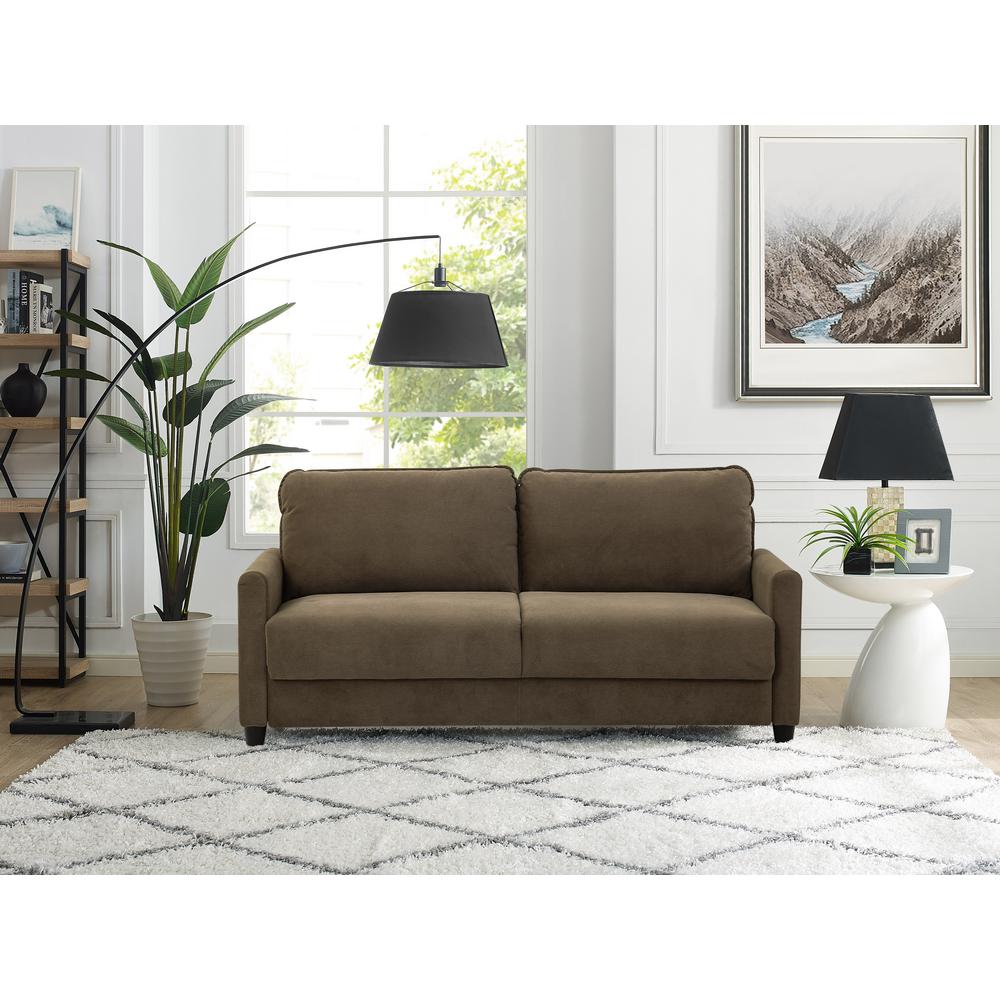 Lifestyle Solutions Shelby Microfiber Sofa With Storage In Taupe Lifestyle Solutions Shelby Microfiber