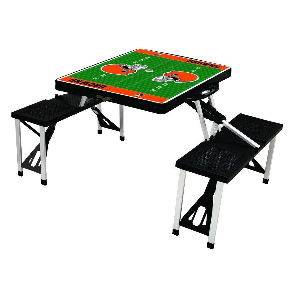 Lifetime 44 In Round Picnic Table With 3 Benches 22127 The Home Depot Cleveland Browns Sport Plastic Outdoor Patio Picnic Table