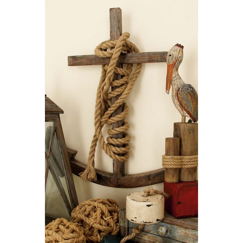 8 in. x 22 in. Nautical Gray Metal Rope Anchor59458 The Home Depot