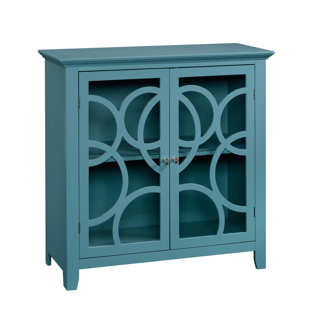 Sauder Shoal Creek Moody Blue Accent Storage Cabinet 420272 The