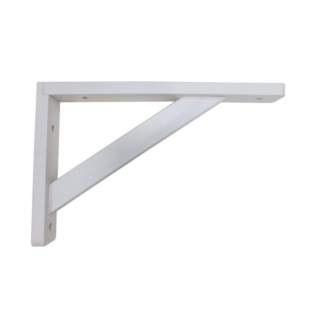 StyleWell 11.5 in. x 7.5 in. White Wooden Decorative Shelf Bracket