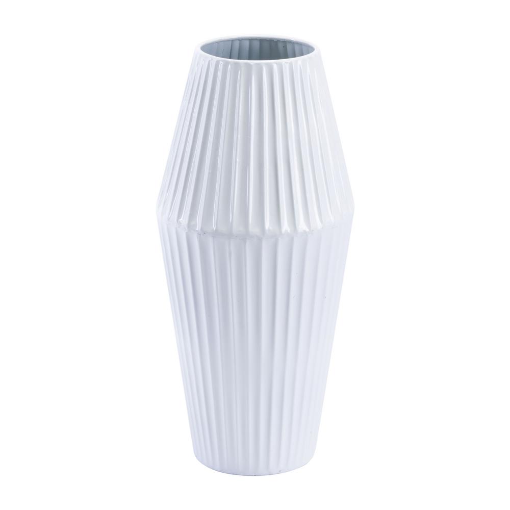 Zuo White Metal Small Decorative Vase A11617 The Home Depot