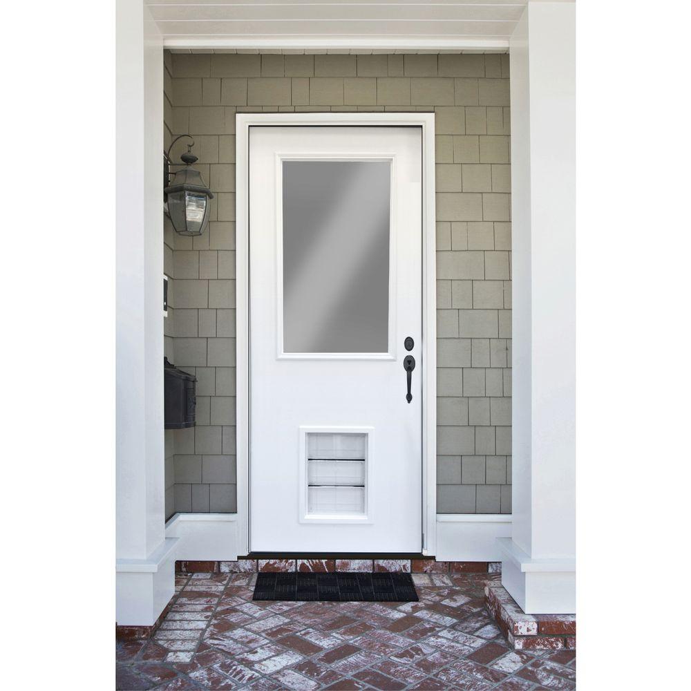 Steves Sons Premium Half Lite Primed White Steel Back Door 36 In