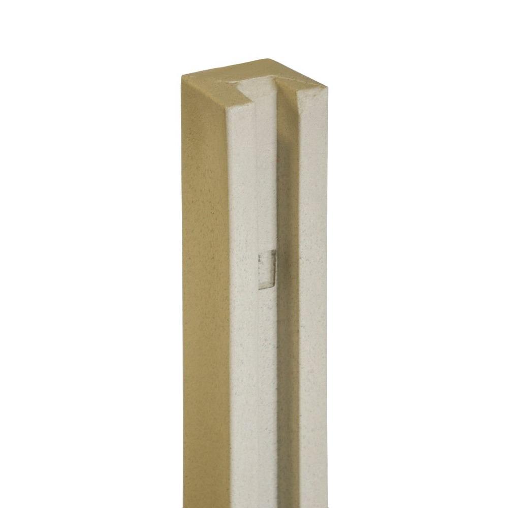 SimTek 5 in. x 5 in. x 81/2 ft. Beige Composite Fence End Post