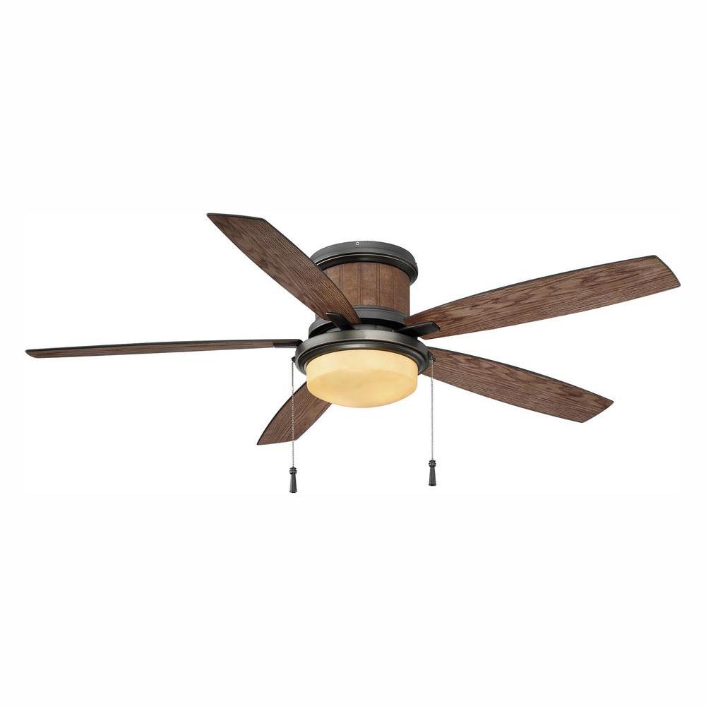 Stropni Ventilator Hampton Bay Havana, Havana 48 In Led Indoor Outdoor Cappuccino Ceiling Fan With Light Kit