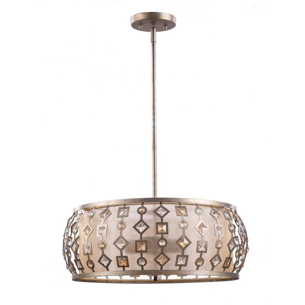 Dsi Sadra 4 Light Silver And Gold Pendant