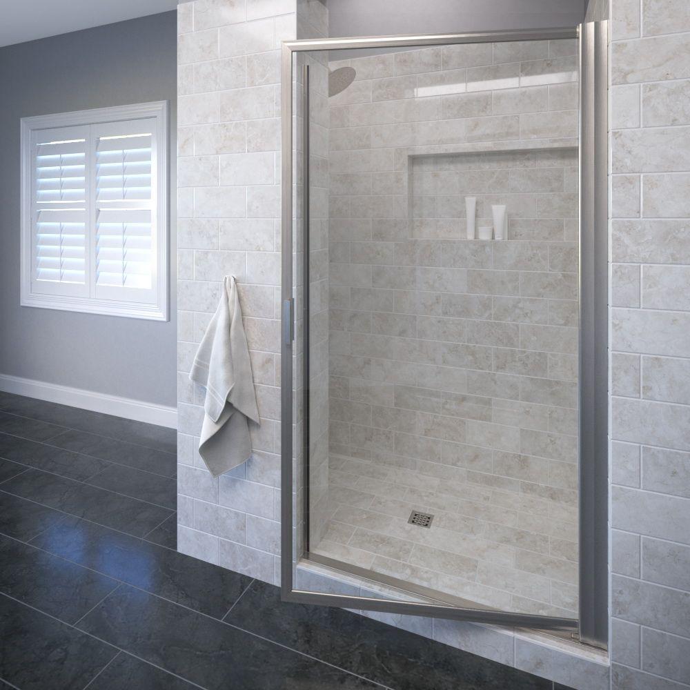 Basco Sopora 26 In X 63 1 2 In Framed Pivot Shower Door In