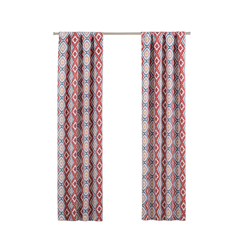 Eclipse Morrow Blackout Window Curtain Panel In Red 37 In W X