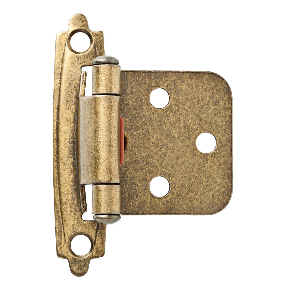 Liberty Antique Brass SelfClosing Overlay Hinge (1Pair)H0103BCABO3 The Home Depot