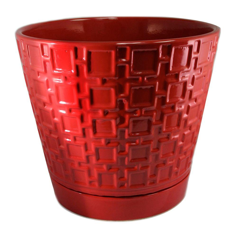 Red Plant Pots Planters The Home Depot