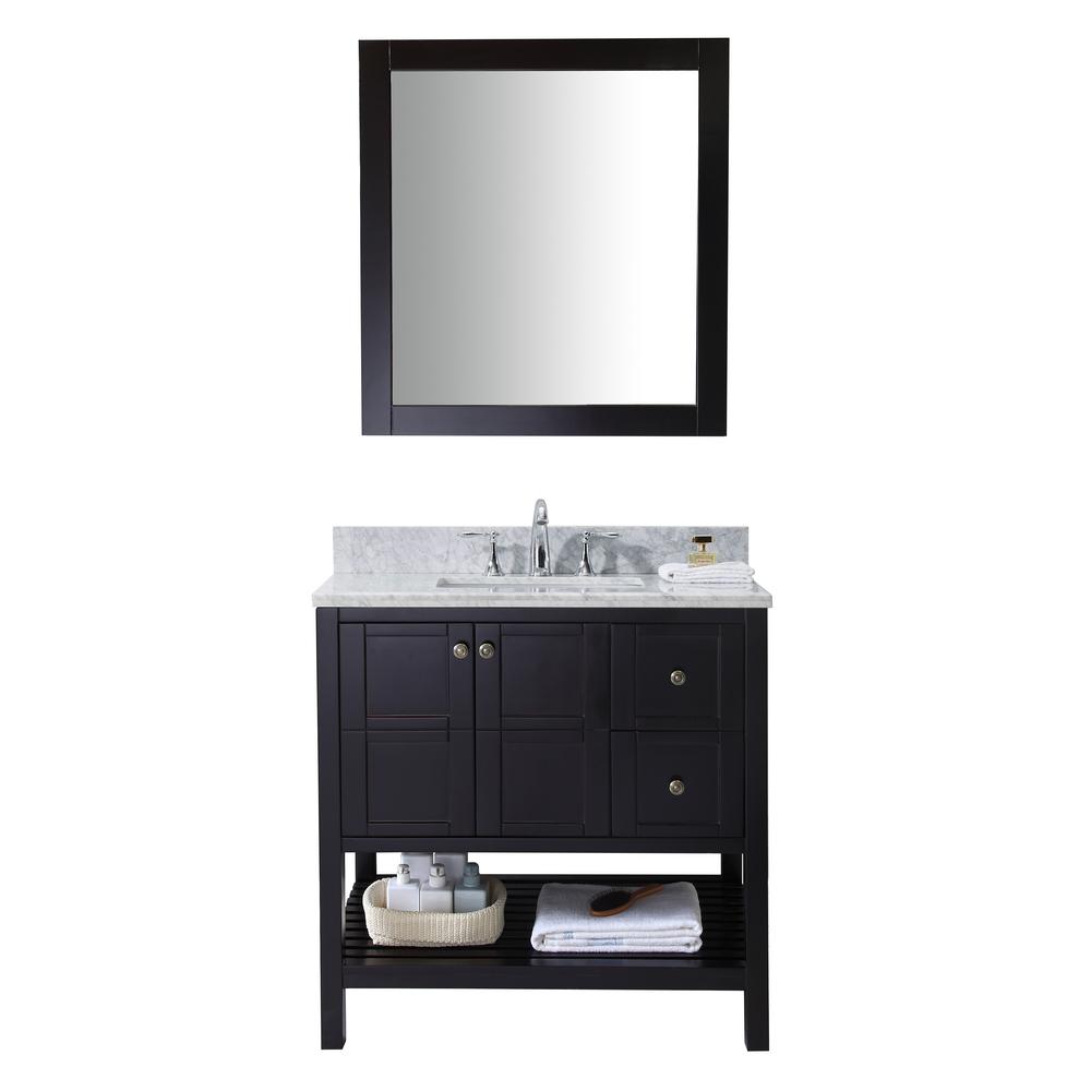 OVE Decors Elizabeth 36 in. Vanity in Espresso with Cultured Marble ...