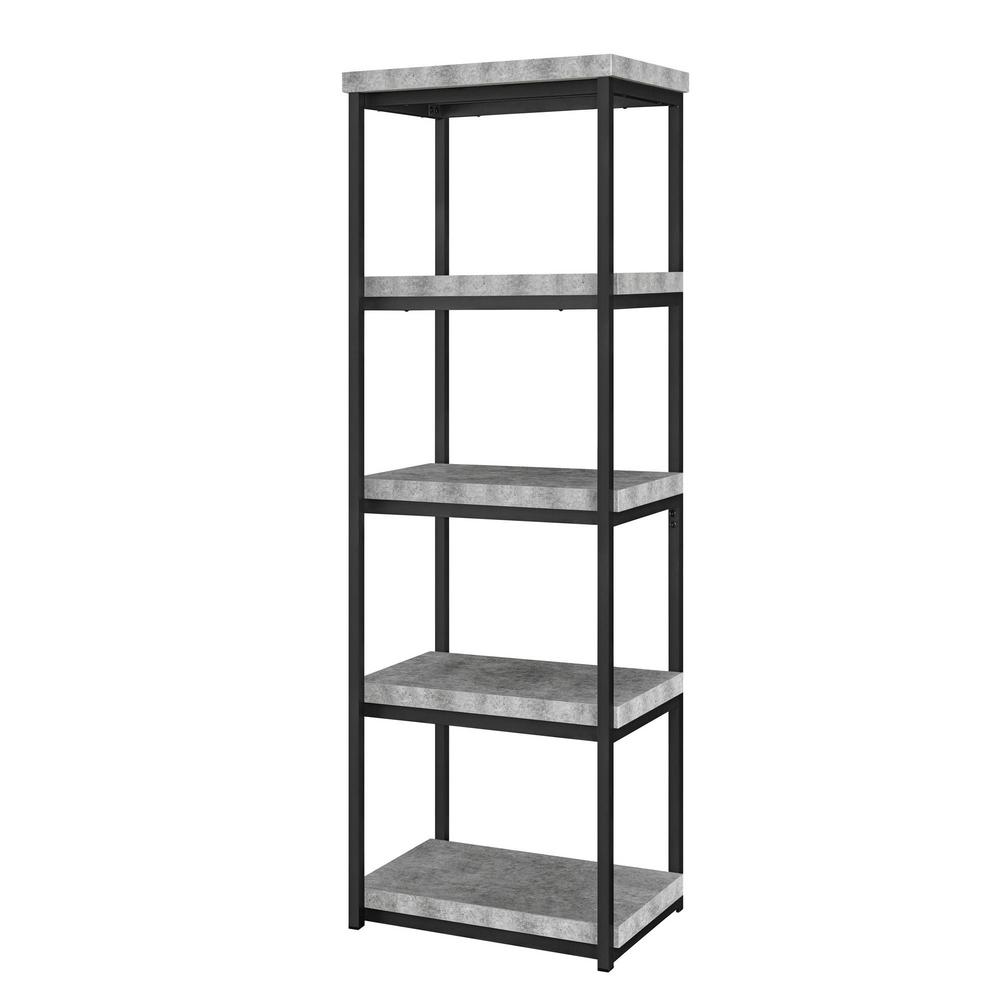 Ameriwood Home Yellowstone Concrete Gray 4 Shelf Open Bookcase Ameriwood Home Yellowstone Concrete Gray 4 Shelf Open Bookcase