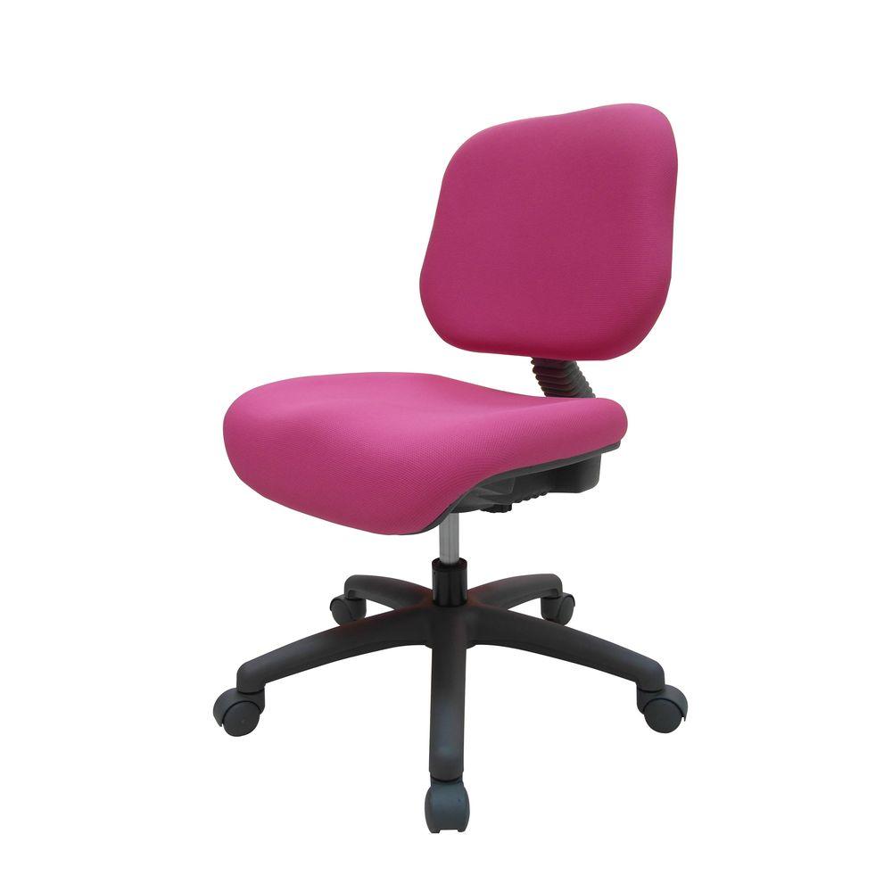 Pink Fabric Adjustable Office Chair