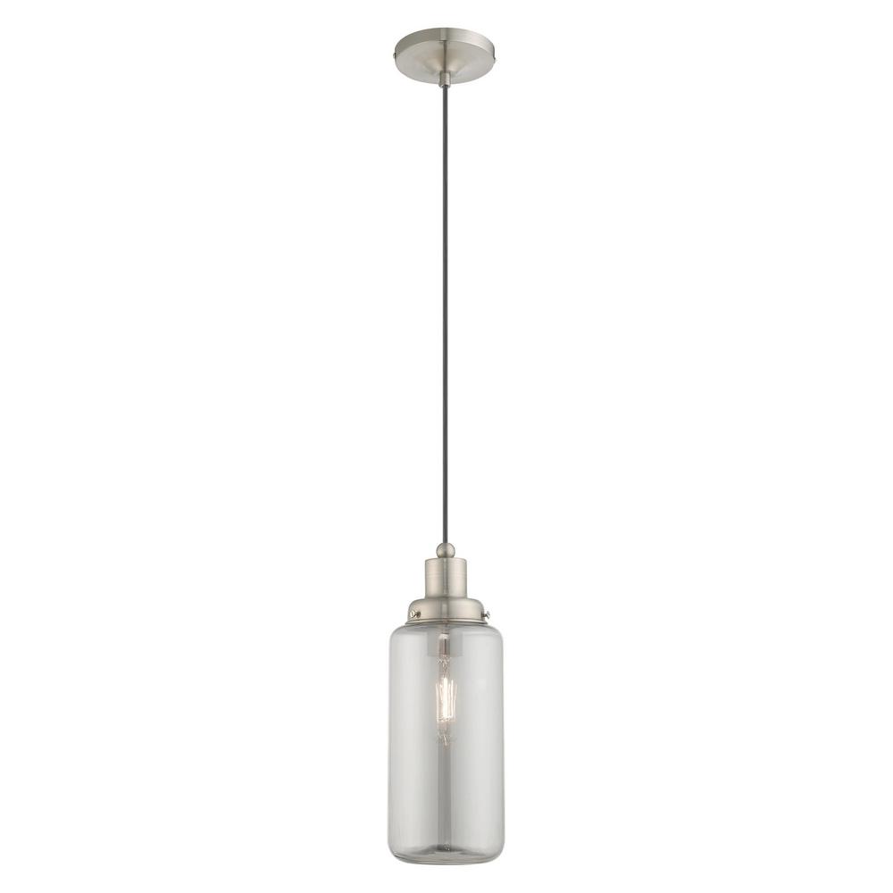 Livex Lighting Art Glass Mini Pendants 1 Light Brushed Nickel Pendant 40640 91 The Home Depot - Art Glass Mini Pendant Lights