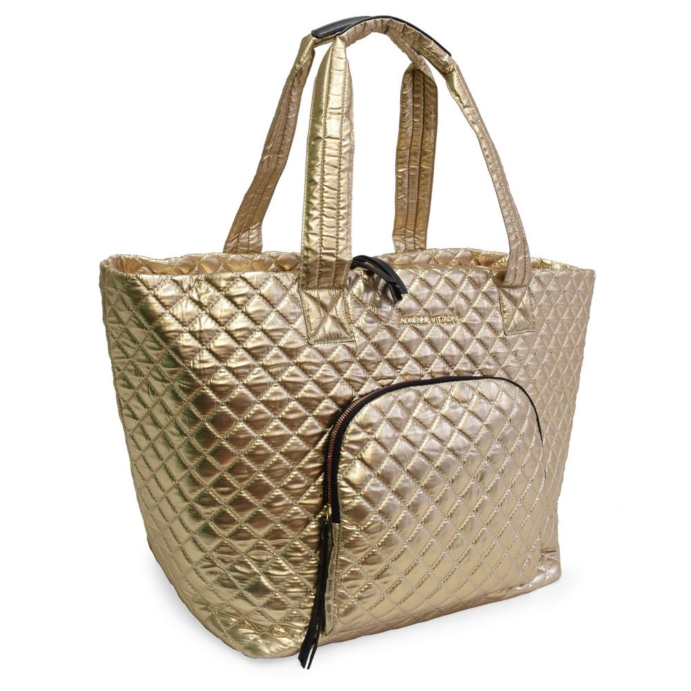 adrienne vittadini quilted duffle bag