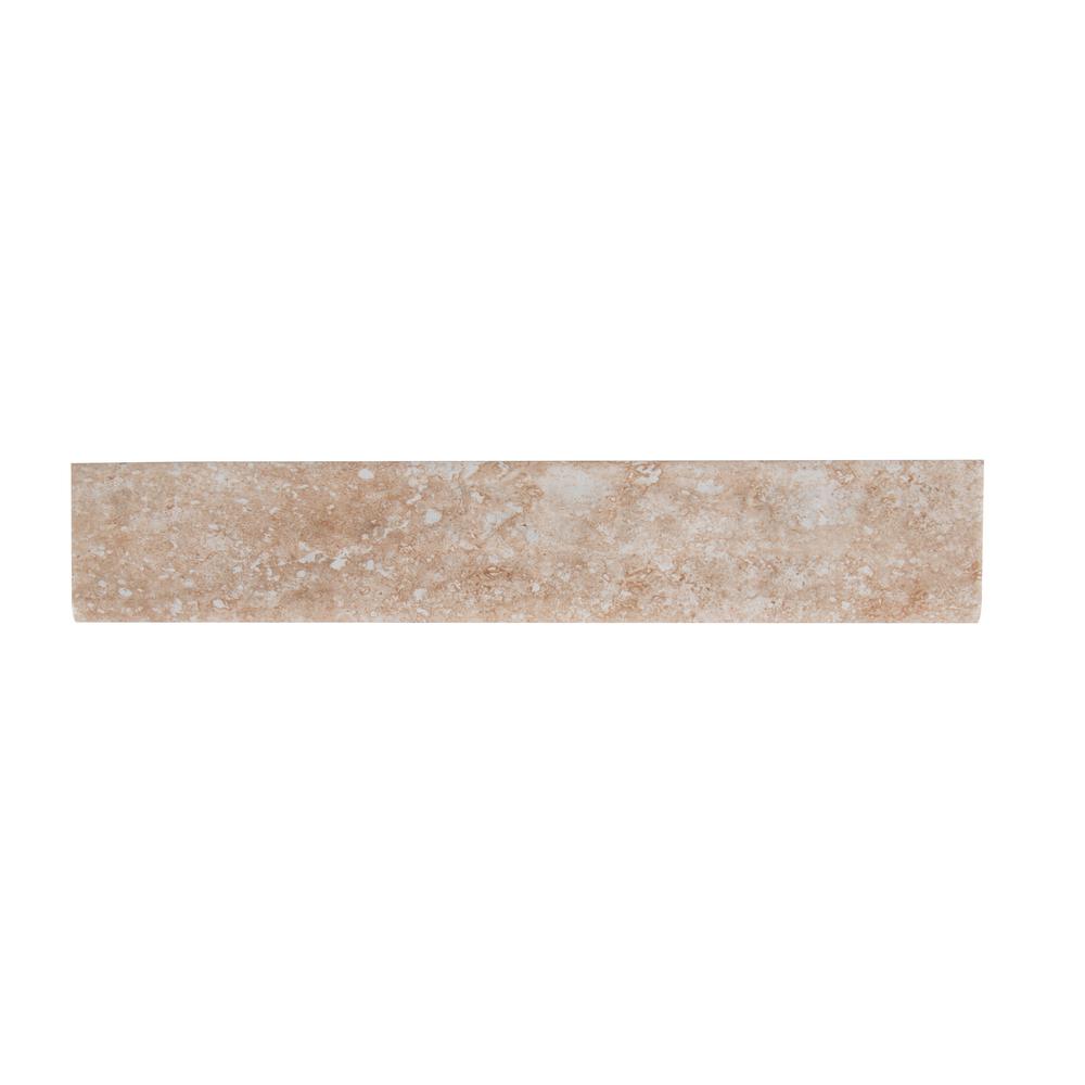 Trafficmaster Laguna Bay 3 In X 12 In Glazed Ceramic Bullnose Floor And Wall Tile Uga8 The 6493