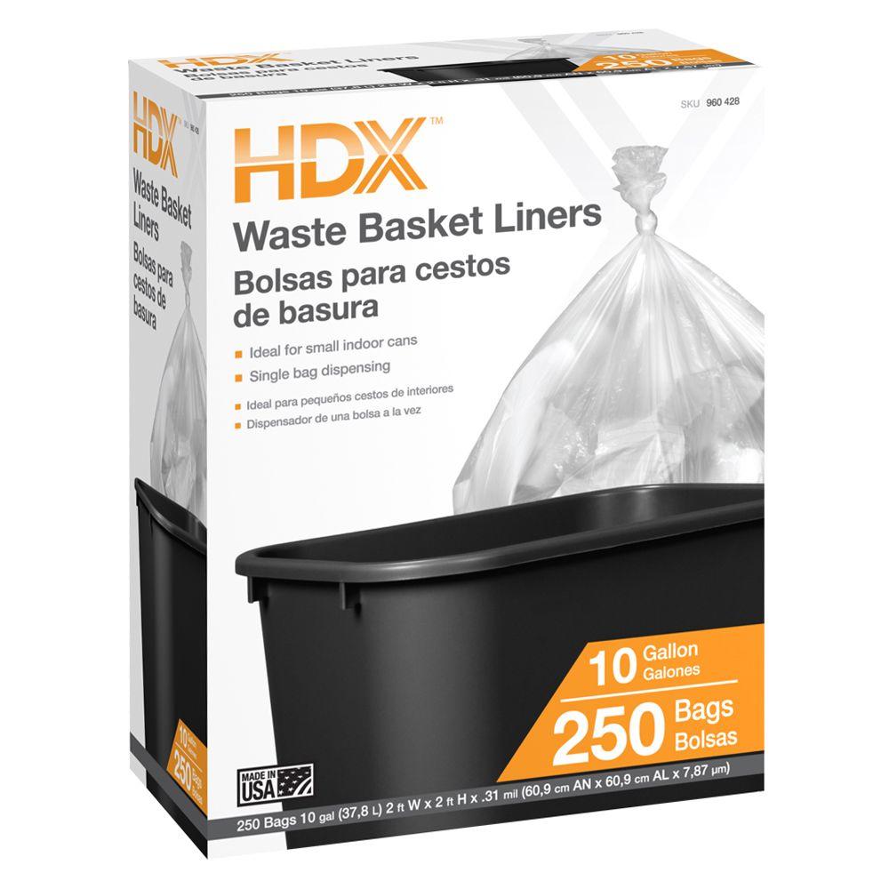 HDX 50 Gal. Extra Large Clear Trash Bags (50 Count)HDX50GC The Home