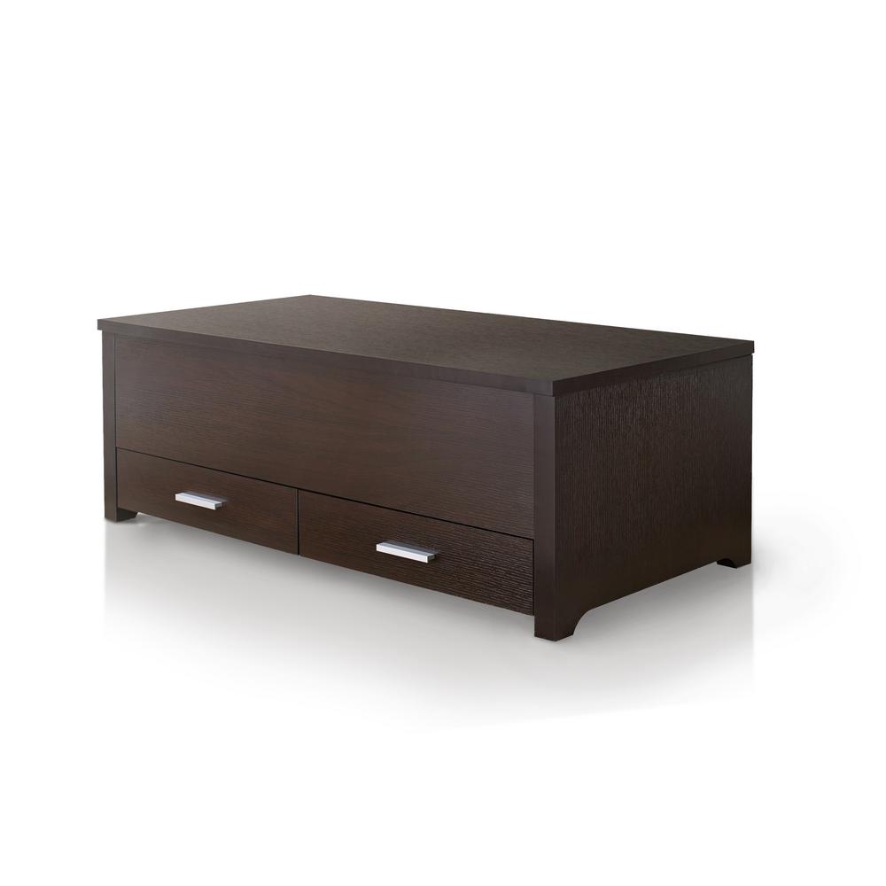 Cappuccino Coffee Tables Accent The Home Depot Abile Cappuccino Lift Top Coffee Table