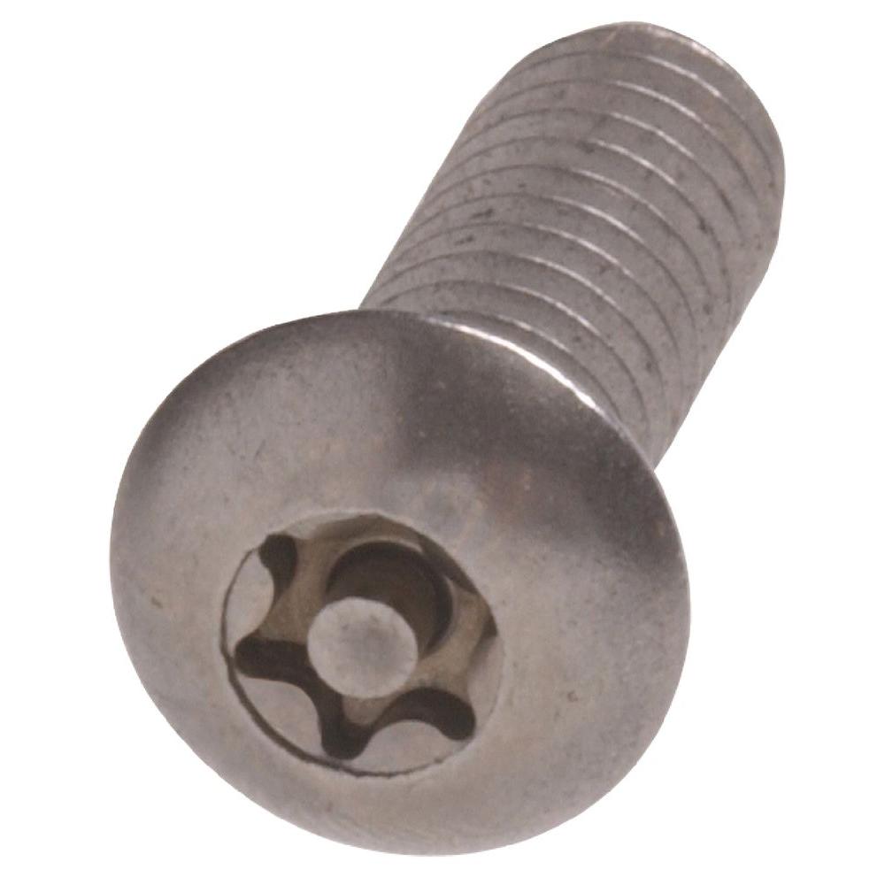Stainless Steel The Hillman Group 45798 10-24-Inch x 3//4-Inch Star Drive Button Head Machine Security Screw