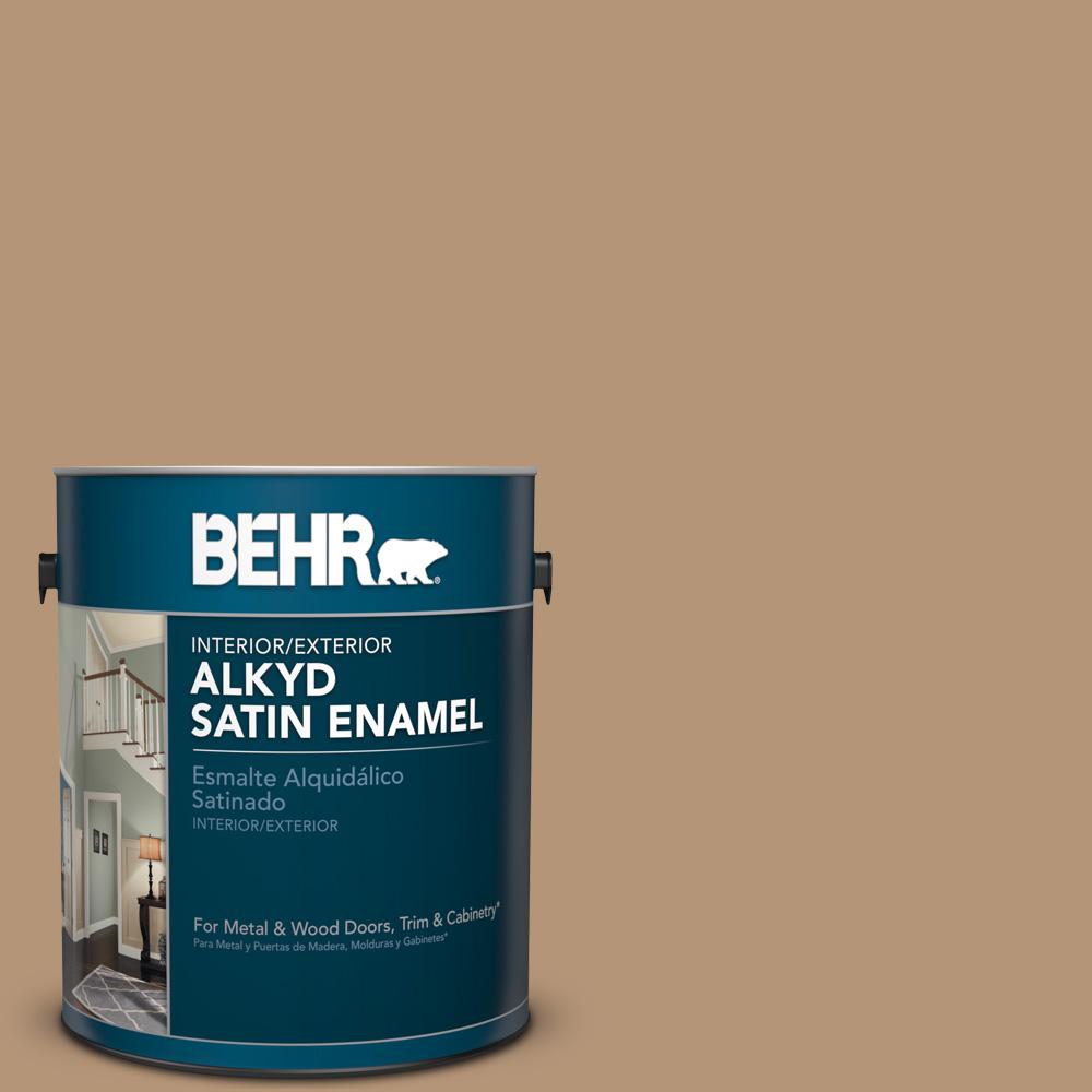 BEHR Premium Plus Ultra 1-gal. #W-B-710 Almond Cream Satin Enamel ...