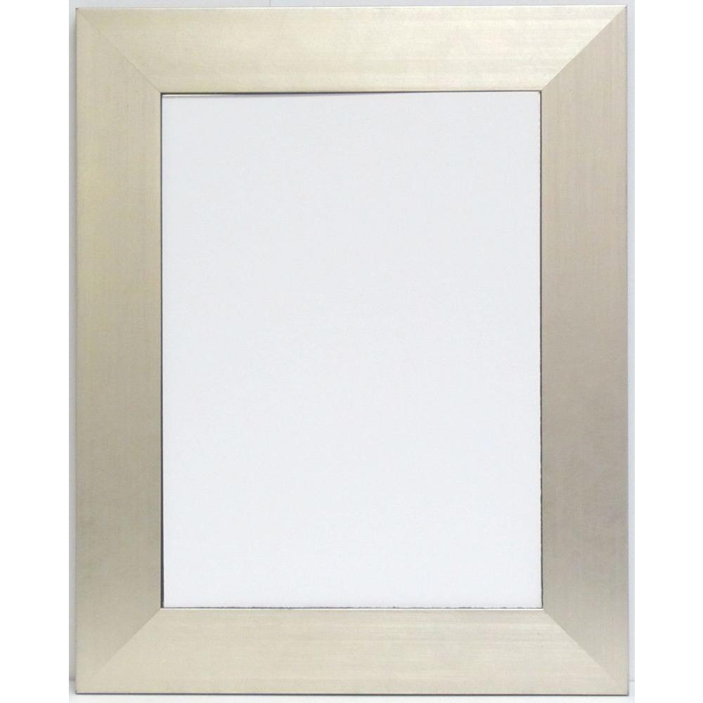 Silverstone 29 in. x 35 in. Silver Framed Wall Mirror with Black Trim ...