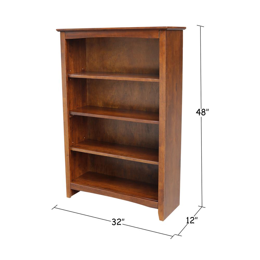 International Concepts Brooklyn 4Shelf Bookcase in Unfinished Wood SH