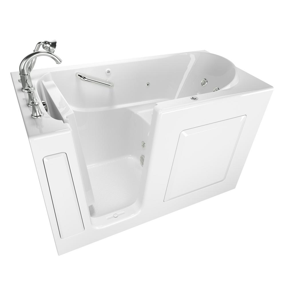 American Standard Exclusive Series 60 In X 30 In Left Hand Walk In Whirlpool Tub With Quick Drain In White