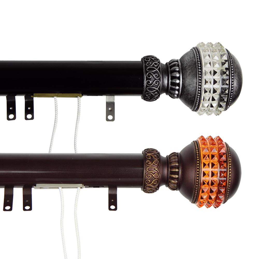 Rod Desyne 84 In 156 In Gemstone Decorative Traverse Rod With