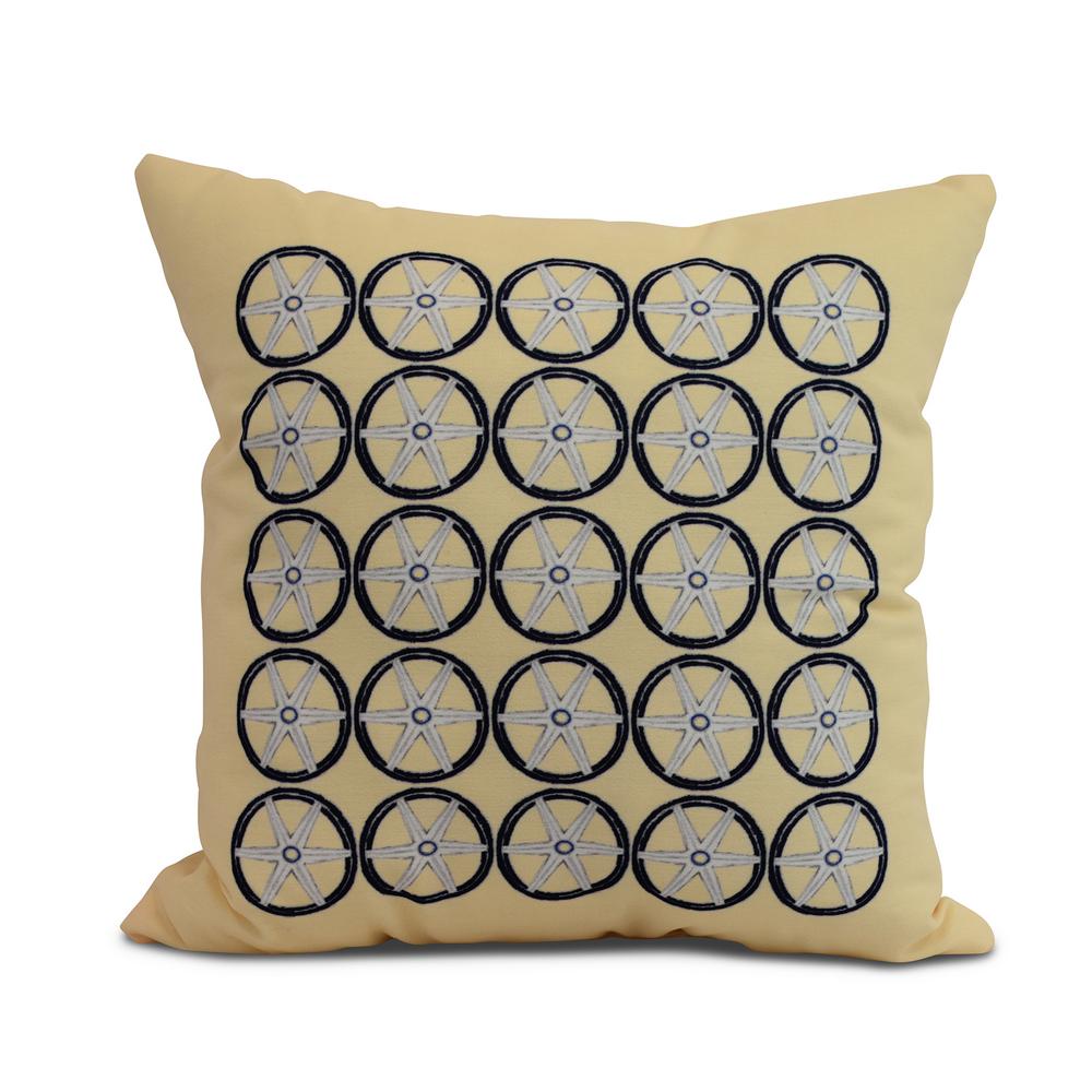 Nautical Blue Graphic 20 In X 20 In Throw Pillow Pg1234bl18 20
