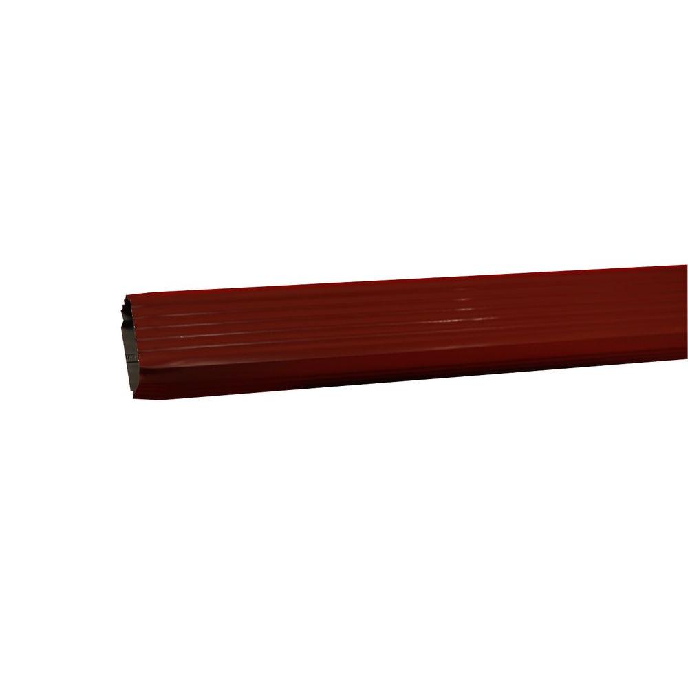 Amerimax Home Products 2 in. x 3 in. x 120 in. Red Aluminum Downspout