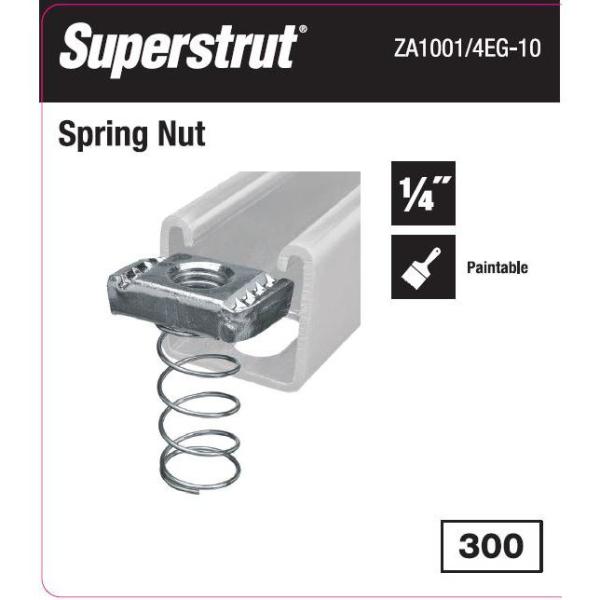 Quantity 55 Regular Spring 3//8/"-16 Strut Nut