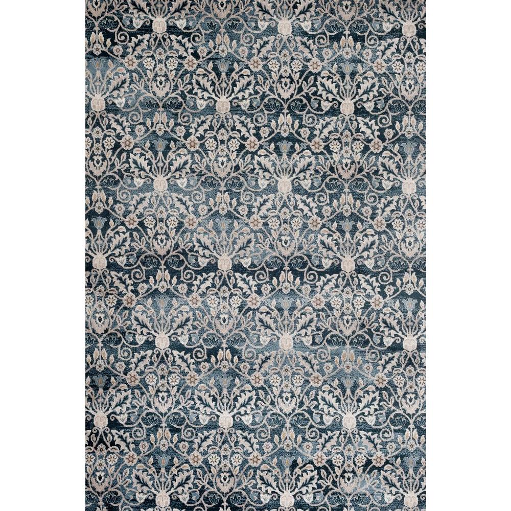 World Rug Gallery Dorsey Hall Floral Blue 5 ft. 3 in. x 7 ft. 3 in. Indoor Area Rug0819 Blue 5