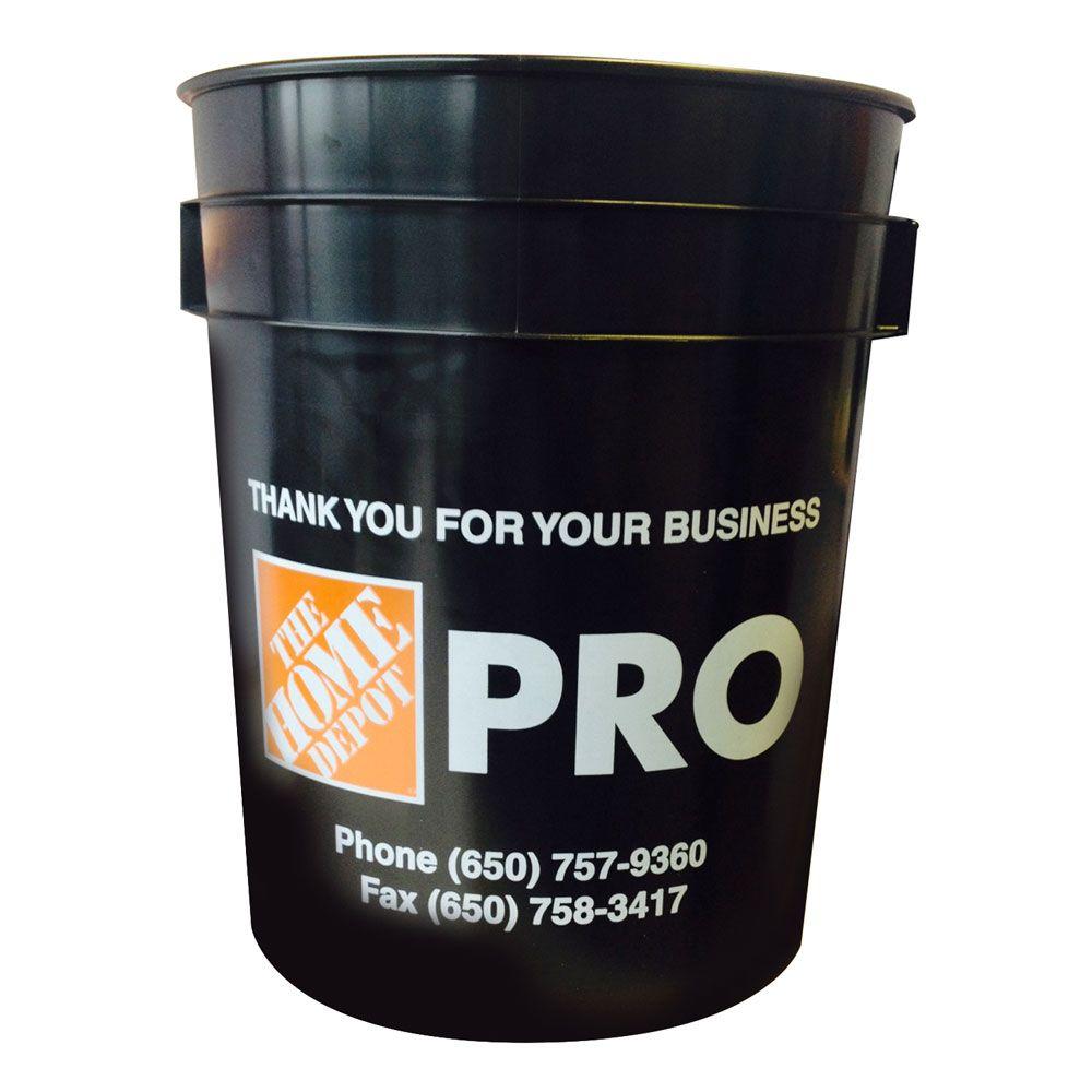 Home Depot 5 gal. Black Pail with Pro The Home Depot