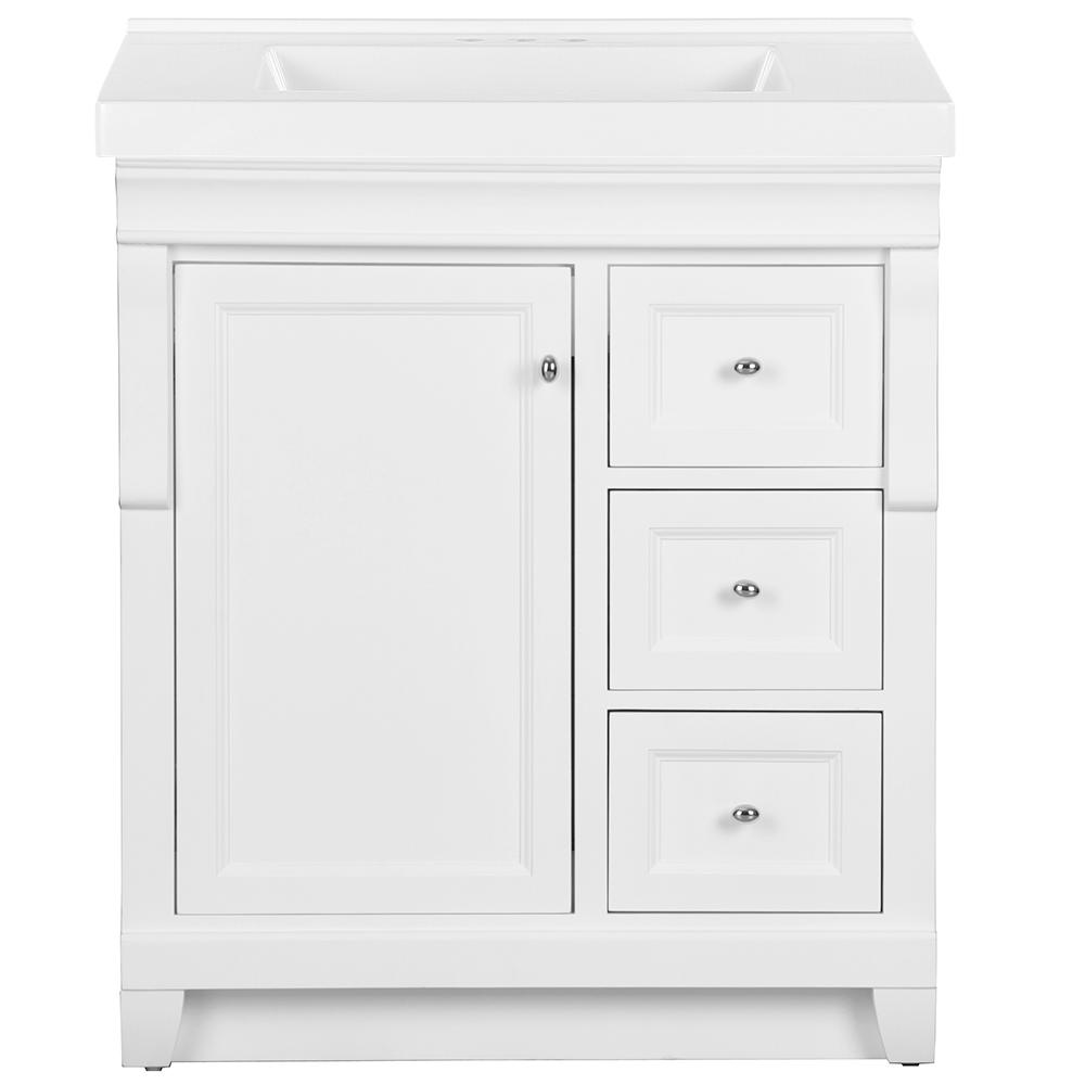 Home Decorators Collection Naples 25 In W X 31 In H X 8 In D Framed Surface Mount Bathroom Medicine Cabinet In White Nawc2531 The Home Depot