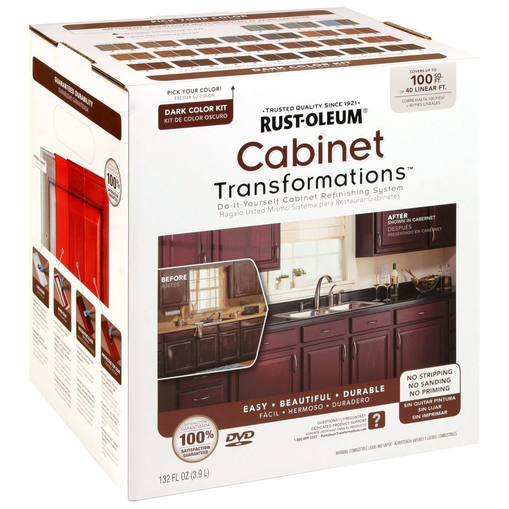 Rust-Oleum Transformations Dark Color Cabinet Kit (9-Piece)-258240  The Home Depot