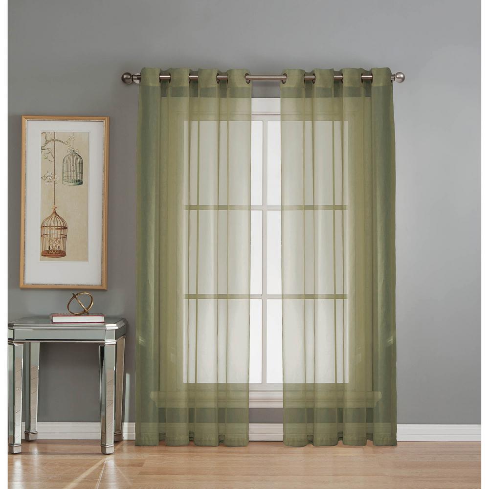Window Elements Sheer Sheer Elegance 84 In L Grommet Curtain