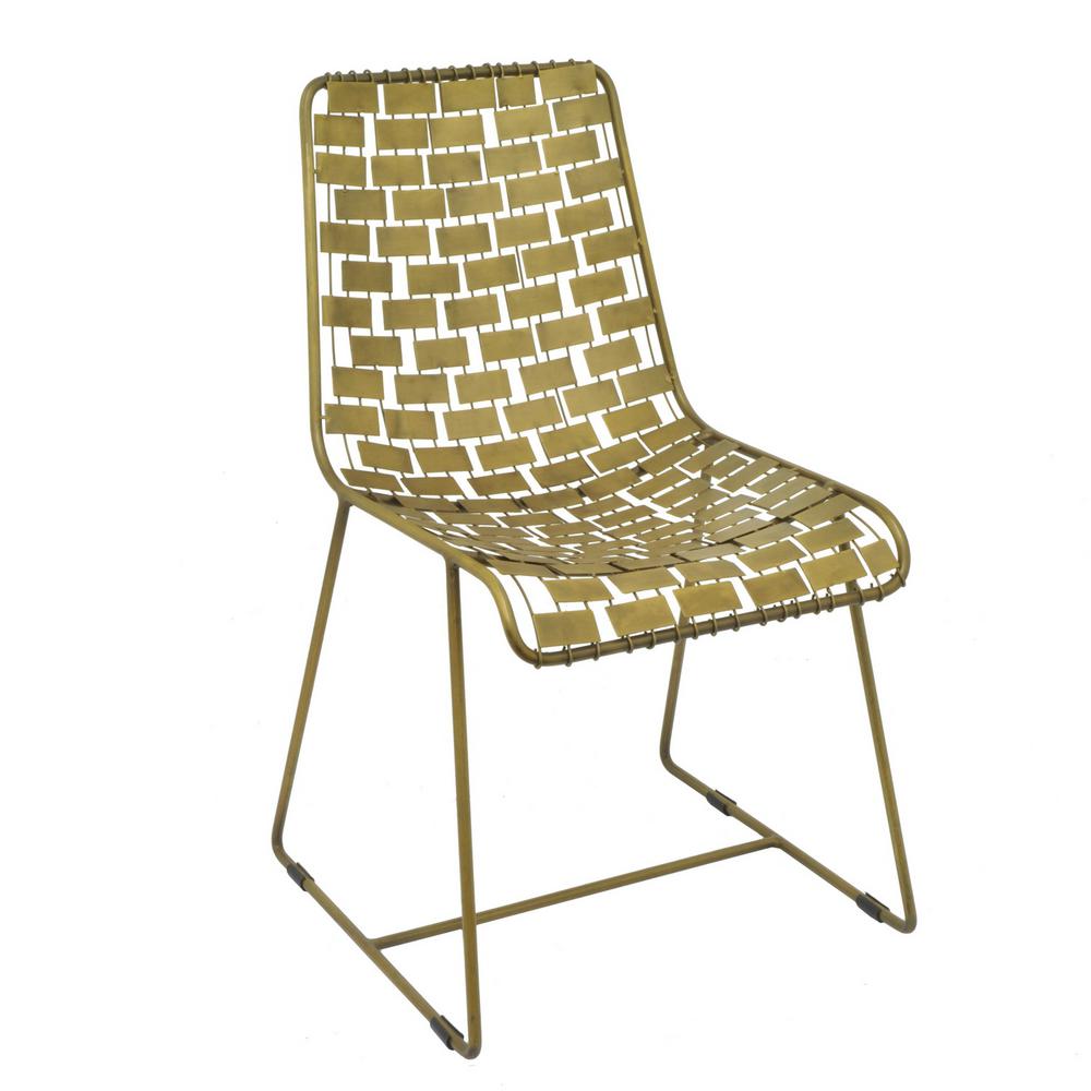 32 In Gold Metal Side Chair