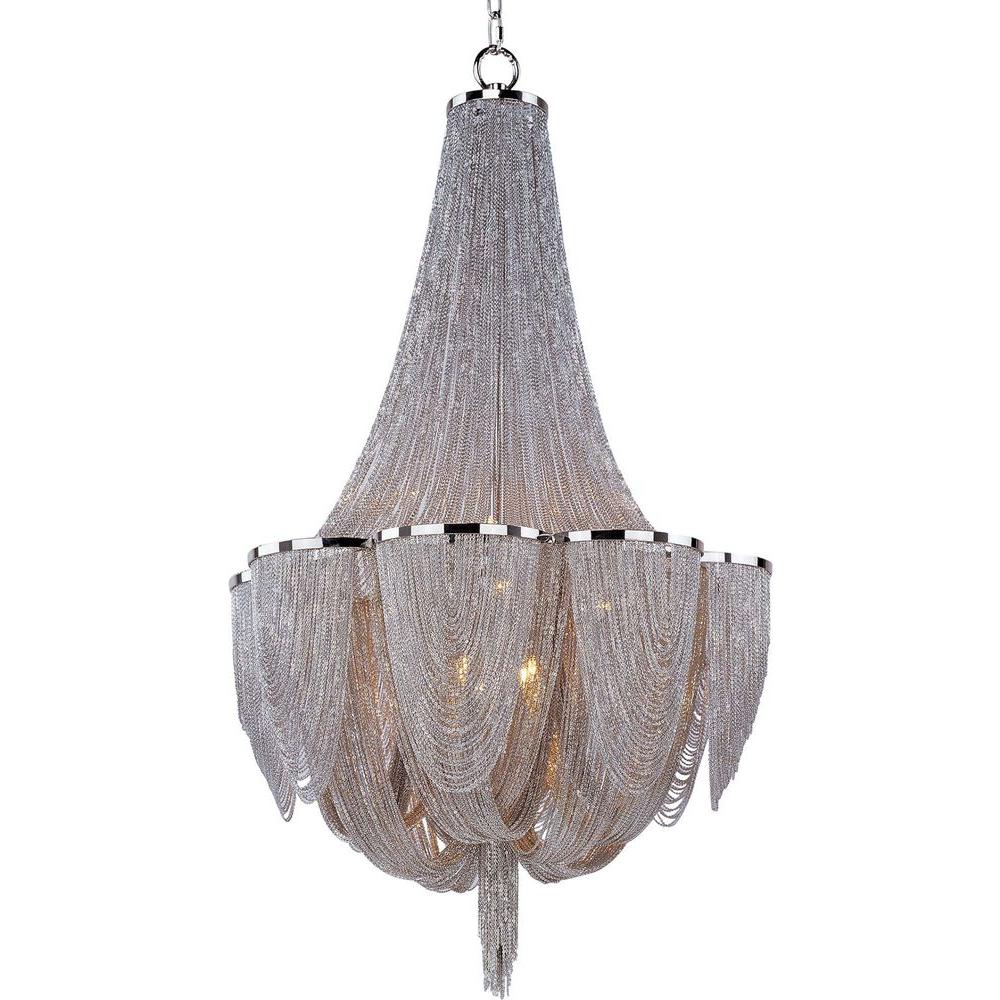 Maxim Lighting Chantilly 10 Light Polished Nickel Chandelier Maxim Lighting Chantilly 10 Light Polished Nickel Chandelier