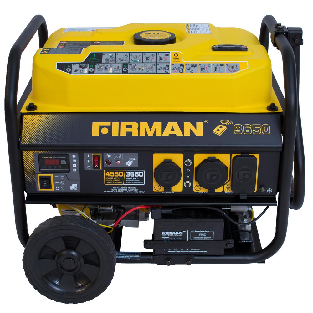 Firman Power Equipment PO3608 Gas Powered 3650/4550-Watt Portable Remote Start... by Firman
