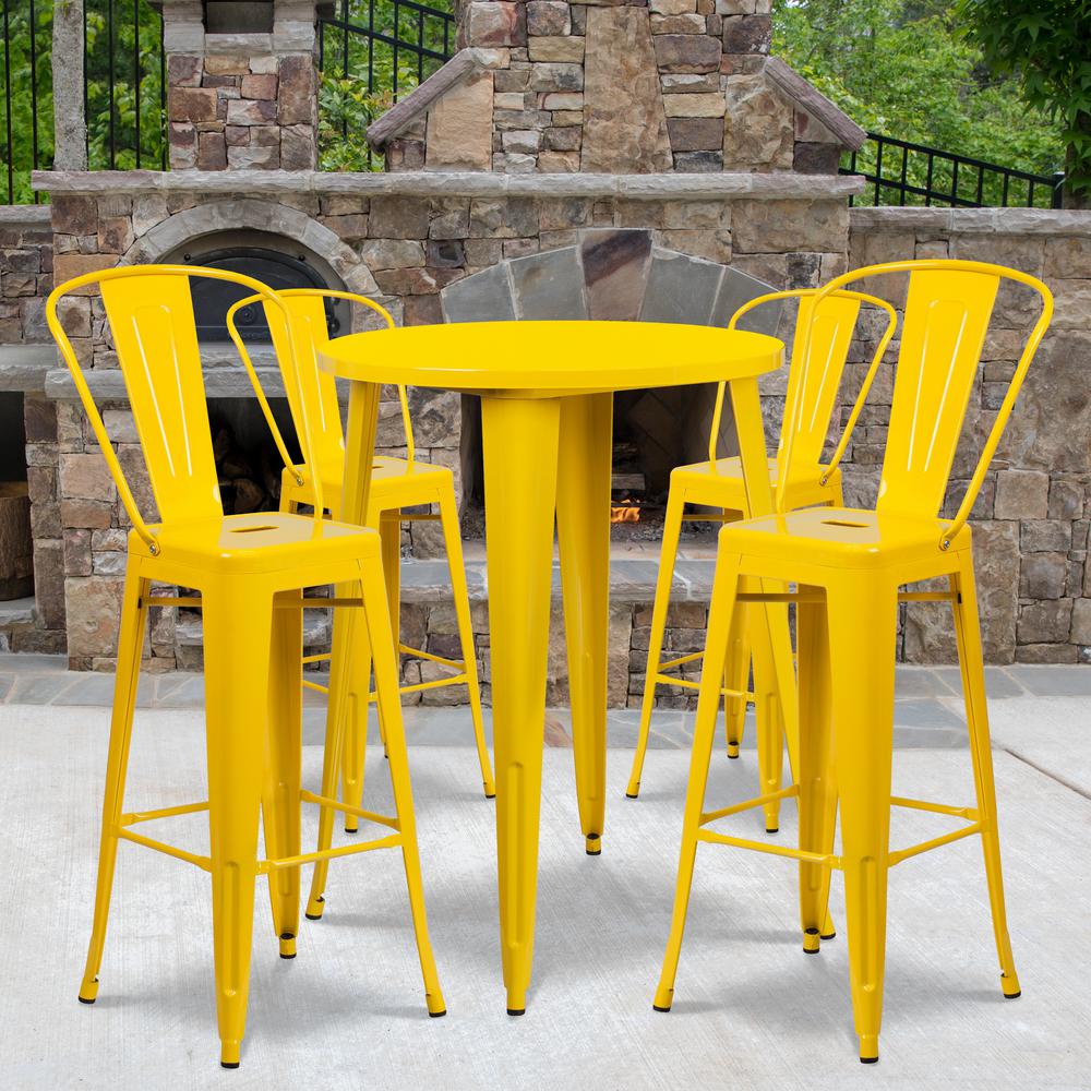 Carnegy Avenue Yellow 5 Piece Metal Round Outdoor Bistro Set Cga Ch 194821 Ye Hd The Home Depot - Yellow Patio Bistro Set Carnegy Avenue Yellow 5 Piece Metal Round Outdoor Bistro Set Cga Ch 194821 Ye Hd The Home Depot - Yellow Patio Bistro Set