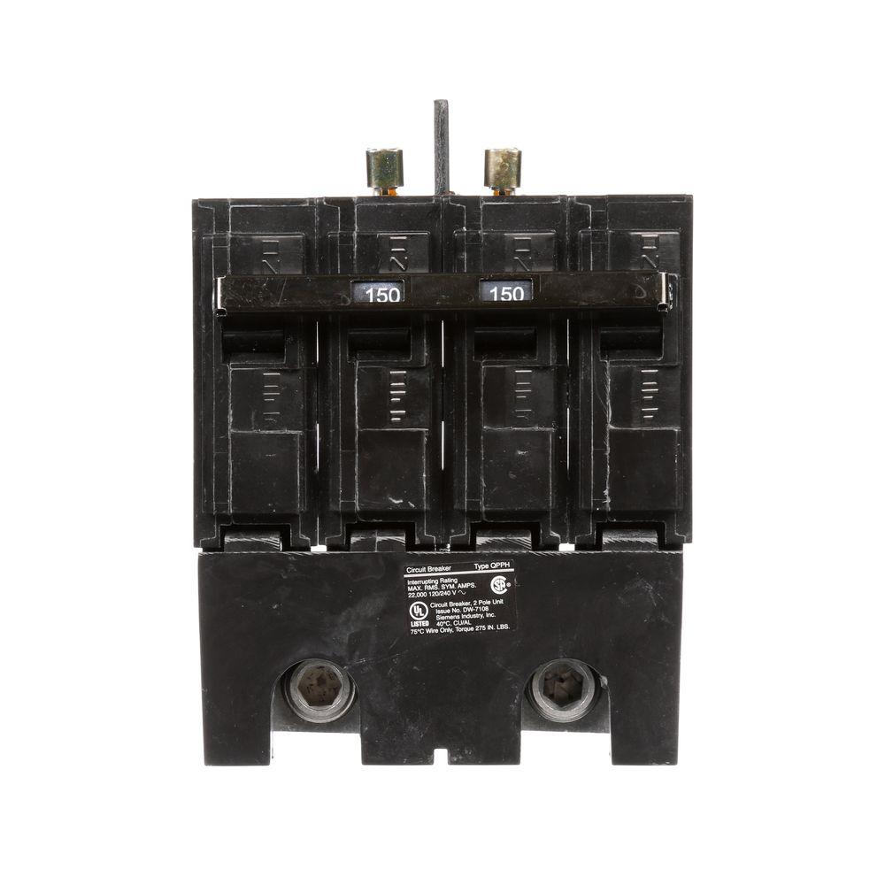 breaker c i e 4 on Circuit Pole 22kA Type Siemens Amp QPPH 150 Bolt