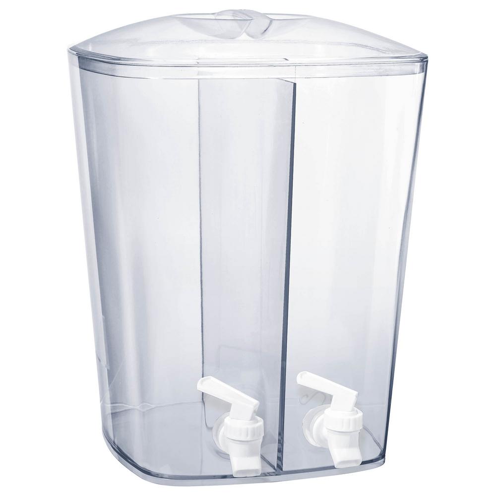 Amscan 12 in. H x 10 in W Clear Plastic Double Beverage Dispenser ...