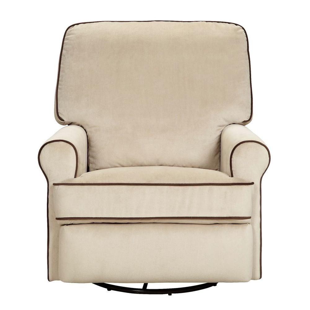 UPC 605876176004 product image for PRI Birch Hill Tan Fabric Swivel Recliner | upcitemdb.com